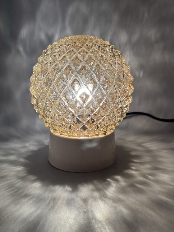 Image 1 of Vintage ceiling lamp in cut glass