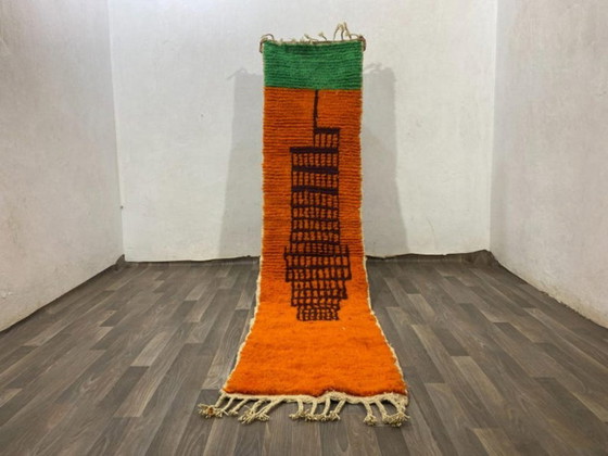 Image 1 of Tapis berbère en laine authentique 350cmx100cm