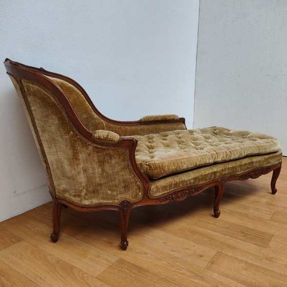 Image 1 of Divano chaise longue antico Luigi XV, divano a sdraio