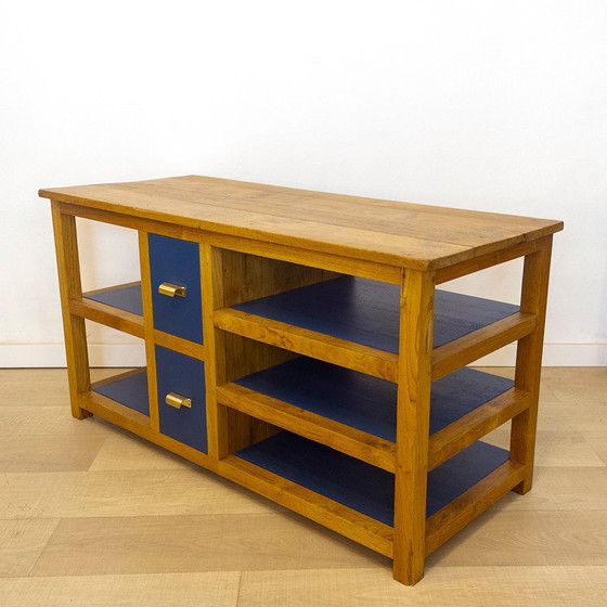 Image 1 of Spanish TV Console in Teak Wood, 1970s