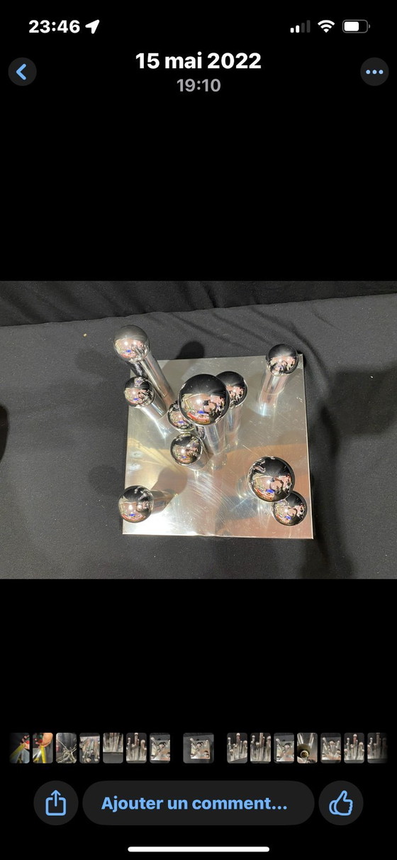 Image 1 of Plafoniera Vintage Motoko Ishii Design Futuriste Années 70-Staff.