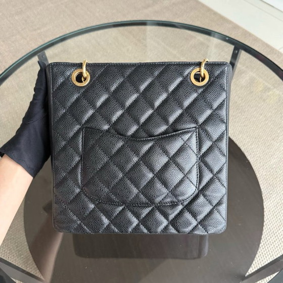 Image 1 of Chanel PST Petite Shopping Tote - Caviar gewatteerd generfd kalfsleer, zwart met gouden hardware