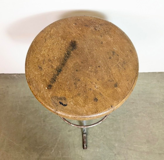 Image 1 of Grey Industrial Workshop Stool, 1960s
