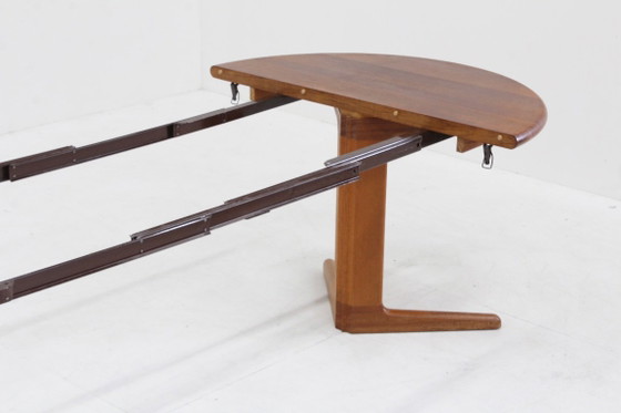 Tavolo da pranzo ovale allungabile vintage danese teak massiccio anni '60 XL – Tavoli da pranzo, Legno (photo 5 of 7)