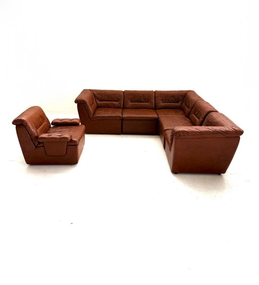 Divano modulare patchwork vintage a 6 pezzi anni '80