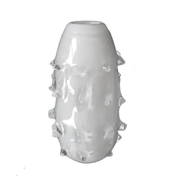 Image 1 of Italian Rostrato Handblown Glass Vase