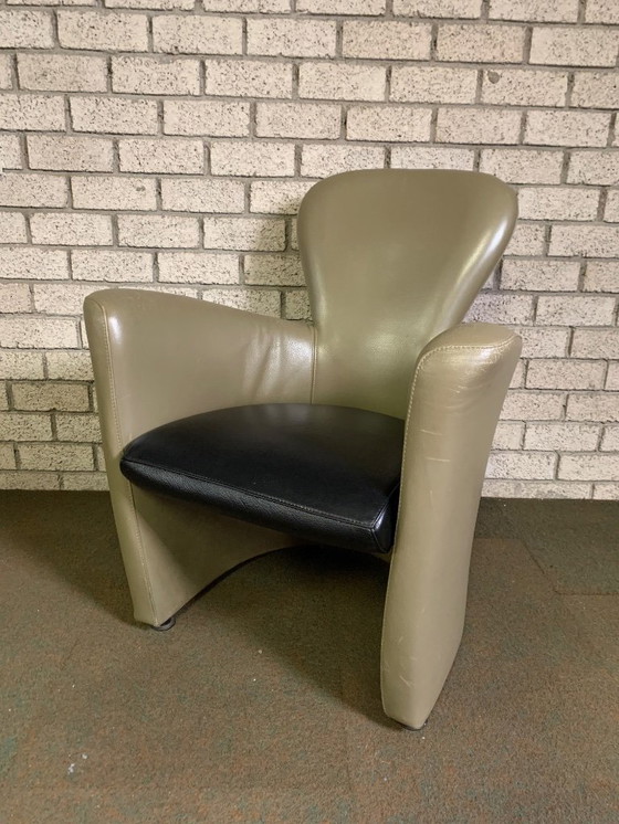 Image 1 of 2x Leolux Amphora fauteuils Leder