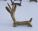 huit porte-couteau gazelle laiton vintage