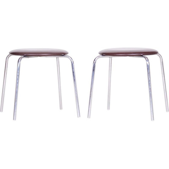 Image 1 of Pair of vintage Bauhaus stools by Kovona, 1960s