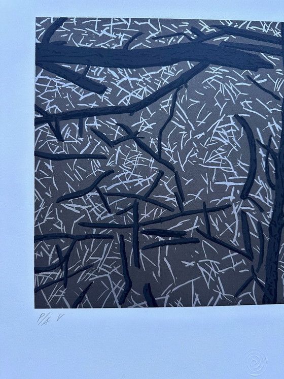 Image 1 of Jan Hendrix screen printing trees (2 pieces)