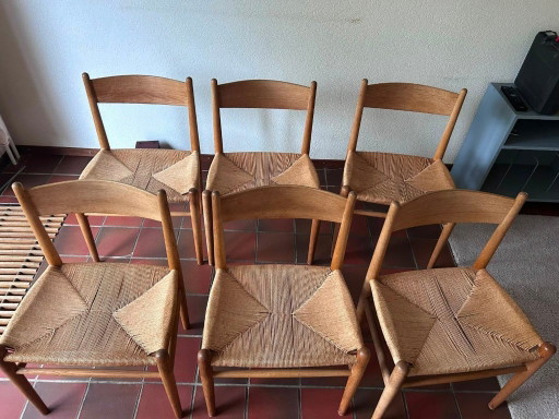 Hans J. Wegner Stoelen Incl. Tafel Børge Mogensen – eetkamerset, Paper, Wood (photo 2 of 5)