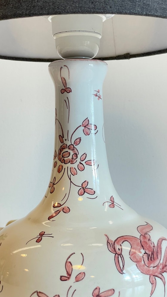 Vintage Du Matet Faience Lamp, France – MATET France, Table lamps, Canvas (photo 17 of 26)