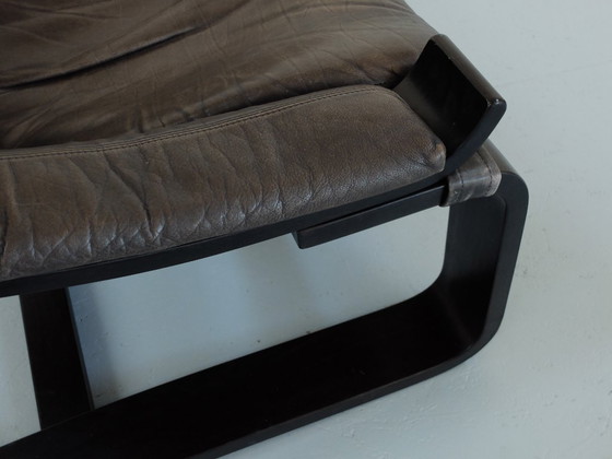 Image 1 of Paire de fauteuil en cuir Kroken, Ake Fribyter pour Nelo année 70, Set de 2