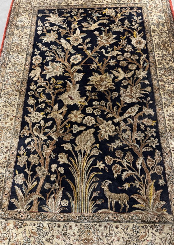 Image 1 of Handwoven Persian silk rug