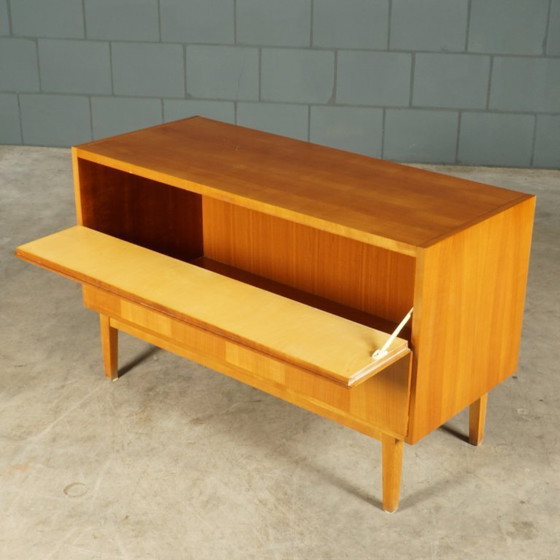 Image 1 of Vintage drop-door cabinet/sideboard – walnut – 1960s