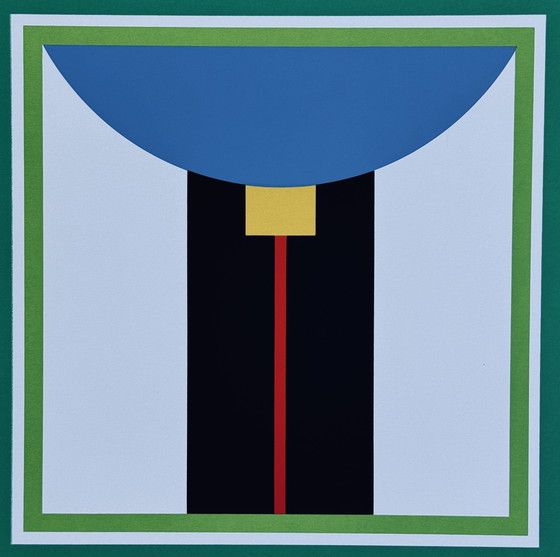 Image 1 of Léon Wuidar ( 1938 ) rara serigrafia costruttivista, 1986