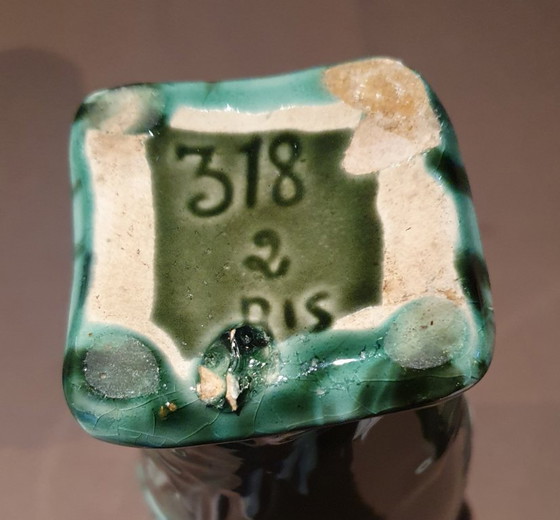 Image 1 of Art Nouveau 3-piece ceramic set Louis Gueule Vierzon - ca 1900