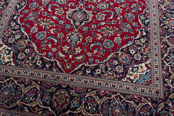 Image 1 of Handgeknüpfter Kashan Kork Orientteppich – 300 x 195 cm – Klassisches Rot & Feinste Handarbeit