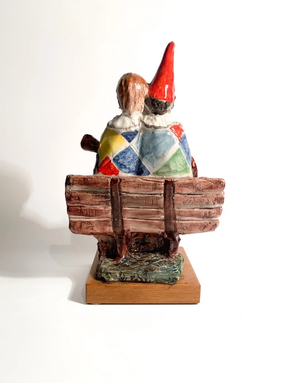 Scultura in ceramica Walter Pozzi Coppia di Musicisti Anni '80 – Sculture (photo 9 of 10)