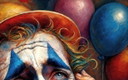 Acrylic Painting / Melancholic Clown / (60x60 Cm) - 