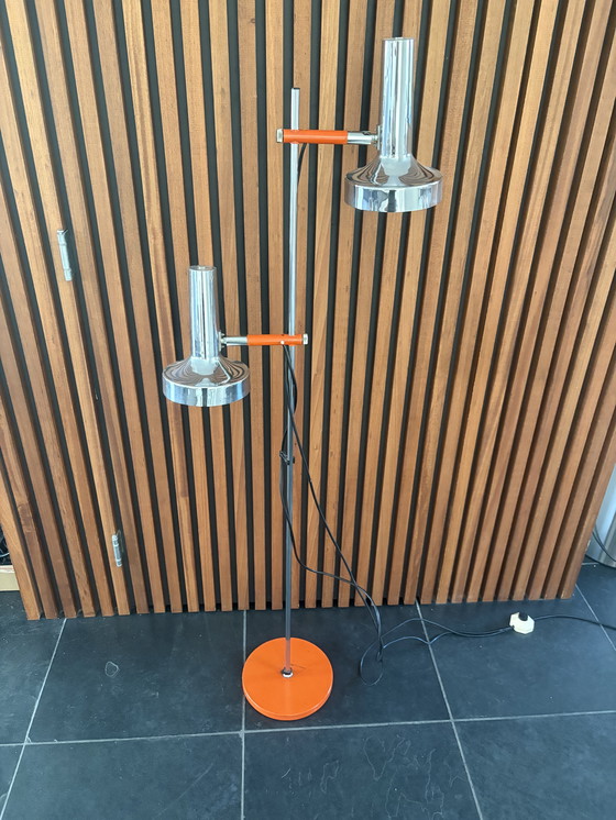 Image 1 of Vintage Vloerlamp - Jaren '70 Oranje