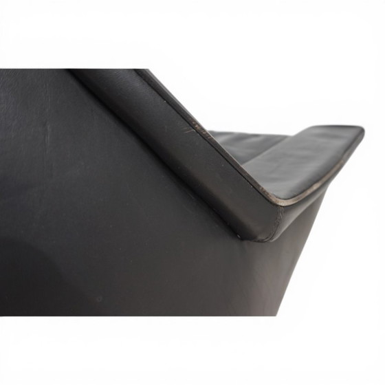 Image 1 of ESA 802 Black Leather Lounge Chair by Werner Langenfeld, 1970