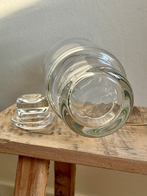 Image 1 of 2x carafe vintage Leerdam Willem Heesen série Aruba design en verre années 1970