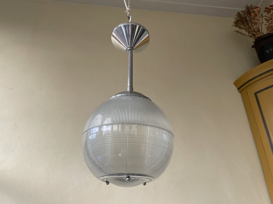 Image 1 of 1940s Lamp Pendant Lamp Holophane Perspex French