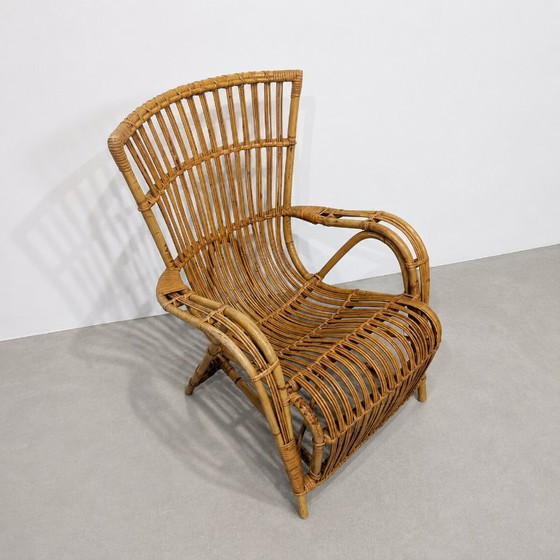 Poltrona vintage in rattan naturale degli anni '70 – Poltrone (photo 6 of 7)