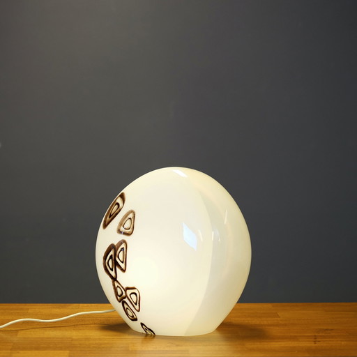 Lampe de table vintage en verre de Murano des années 1970 par Tomasso Barbi.