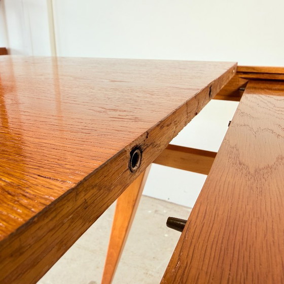 Image 1 of Vintage extendable oak table, František Jirák