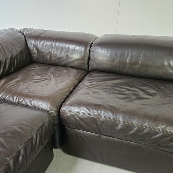 Image 1 of Canapé modulaire vintage en cuir, Jeep Durlet