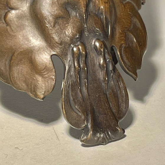 Bracciale Art Nouveau Gufo con Ali Spiegate Bronzo con Patina di Rame – Oggetti decorativi, Bronze, Copper (photo 4 of 10)