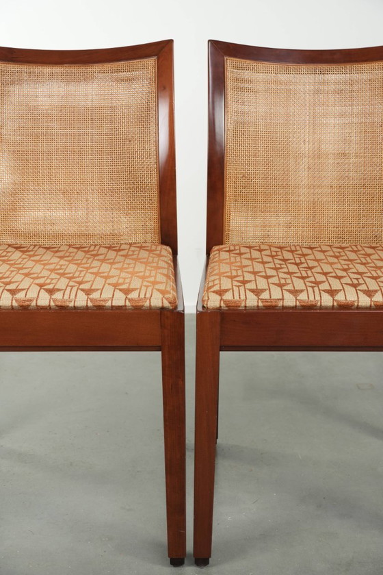 Image 1 of 6 chaises de salle à manger Schuitema de style Art déco avec dossier en osier, de la série Shaker