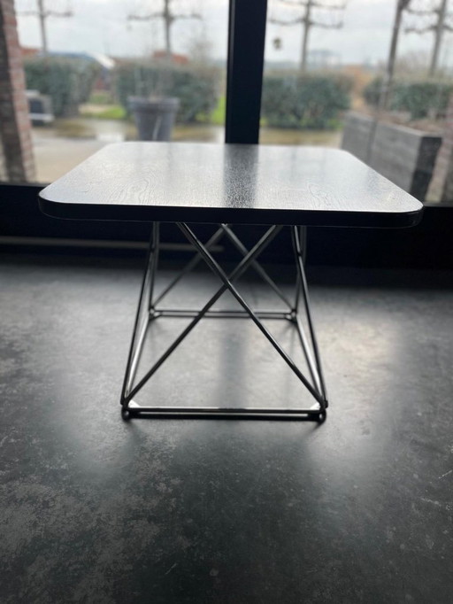 Mesa de centro Thonet Eiffel original, chapa de roble negro, diseño Bauhaus