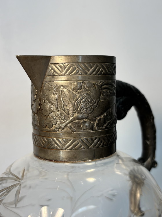 Baccarat Cruche Fin 19eme - Debutto 20eme – Bicchieri e caraffe, Crystal, Metal (photo 4 of 15)