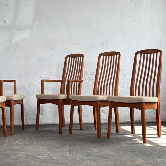 Image 1 of Set of 6 Danish Dining Chairs with 2 Carvers