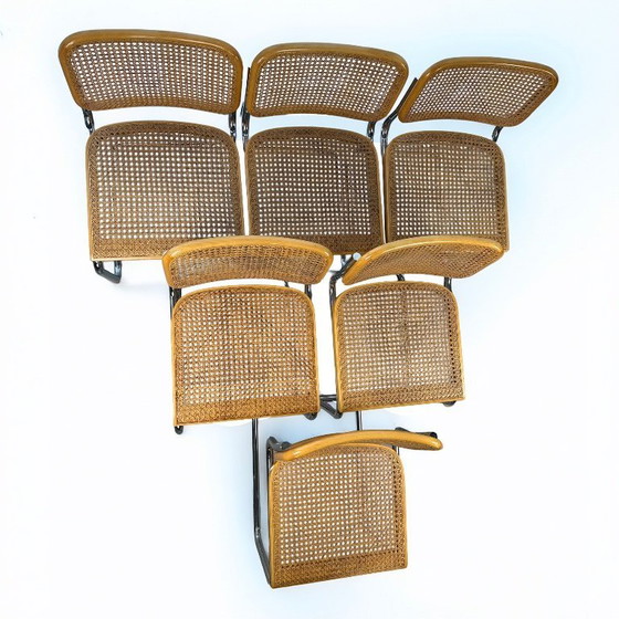 Image 1 of Set of 6 Cesca Chairs by Marcel Breuer for Gavina, 1960s