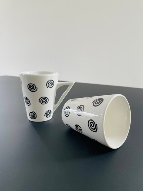 Image 1 of Juego de 6 tazas con diseño posmoderno gráfico