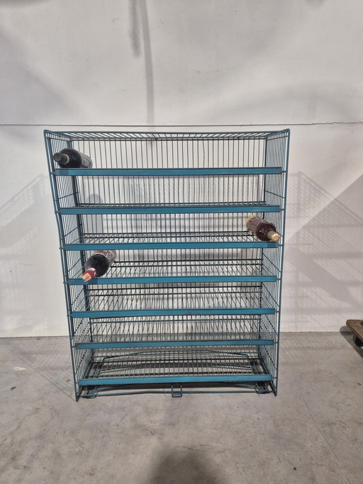 Botellero francés azul celeste vintage