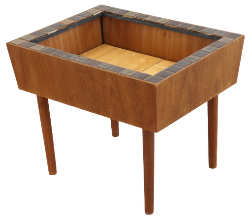 Vintage plantenbak met tegeltjes