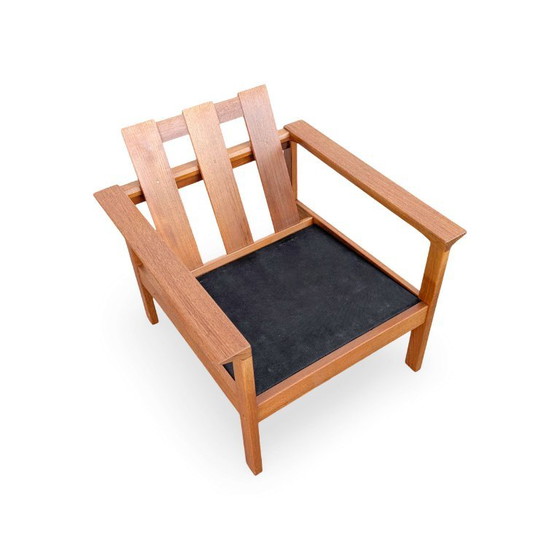 Lot de 2 Fauteuils Vintage tissu clair Vamo Møbelfabrik, Bois, Beige (photo 9 sur 9)
