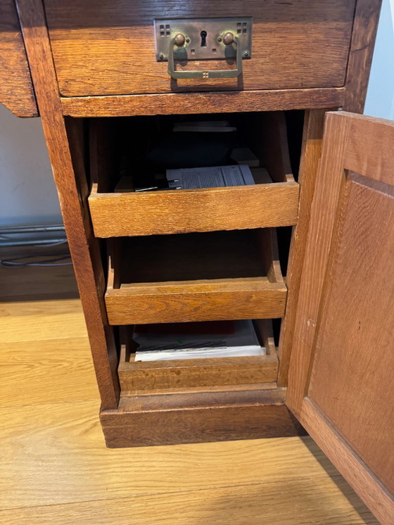 Image 1 of Escritorio antiguo art deco de roble