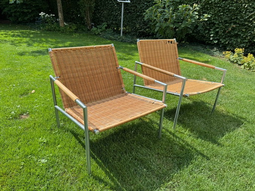 Ensemble de 2 chaises longues originales SZ 01 - Martin Visser - Spectrum