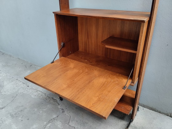 Image 1 of Mid Century Teakholz-Bibliothek, Italien 1960er Jahre