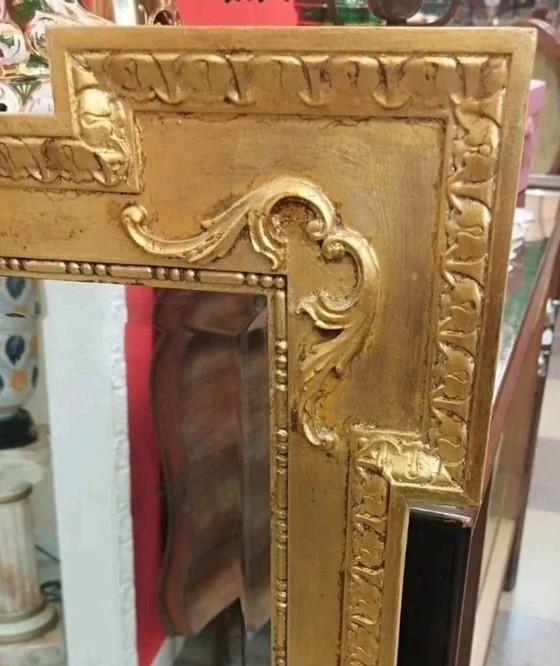 Image 1 of Großer Spiegel im französischen Stil mit vergoldetem Rahmen, 112 x 77 cm