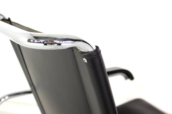Image 1 of 1A Restored, Early Edition Marcel Breuer B35 / S35L Lounge Chair / Cantilever Chair for Thonet, Leather and Chrome, 1 of 2