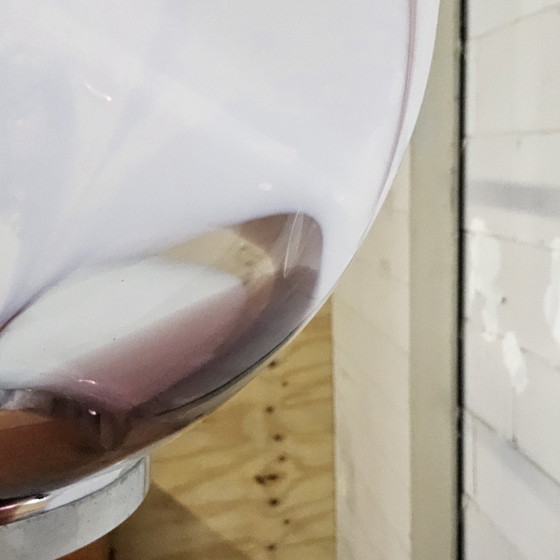 Image 1 of Vintage Itiliaans design Aubergine glazen Carlo Moretti Murano hanglamp (70s) / Italian design glass bulb hanging light 