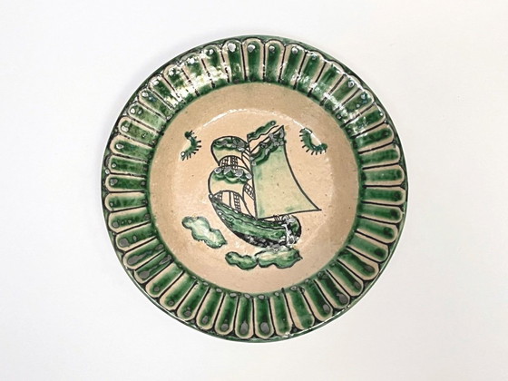 Image 1 of 4 Piatti Vietri decorati della Fabbrica Ceramica Avallone, anni '30