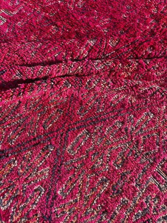 Image 1 of Pink Moroccan Boujad Rug 190x310 cm - Handwoven Wool Area Rug from Haouz- Boho Decor